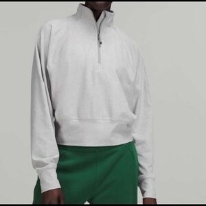 Lululemon Ready To Rulu Half Zip Pullover Gray size 4